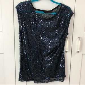 Limited sheer sequin top